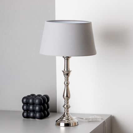 Brilagi - Настолна лампа CERIA 1xE27/60W/230V Ø 25 см, лъскав хром/сив