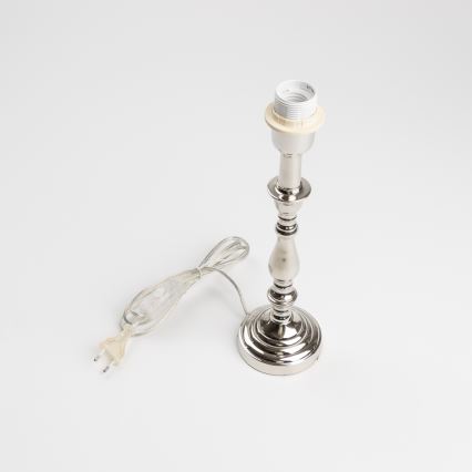 Brilagi - Настолна лампа CERIA 1xE27/60W/230V Ø 30 см лъскав хром/сив