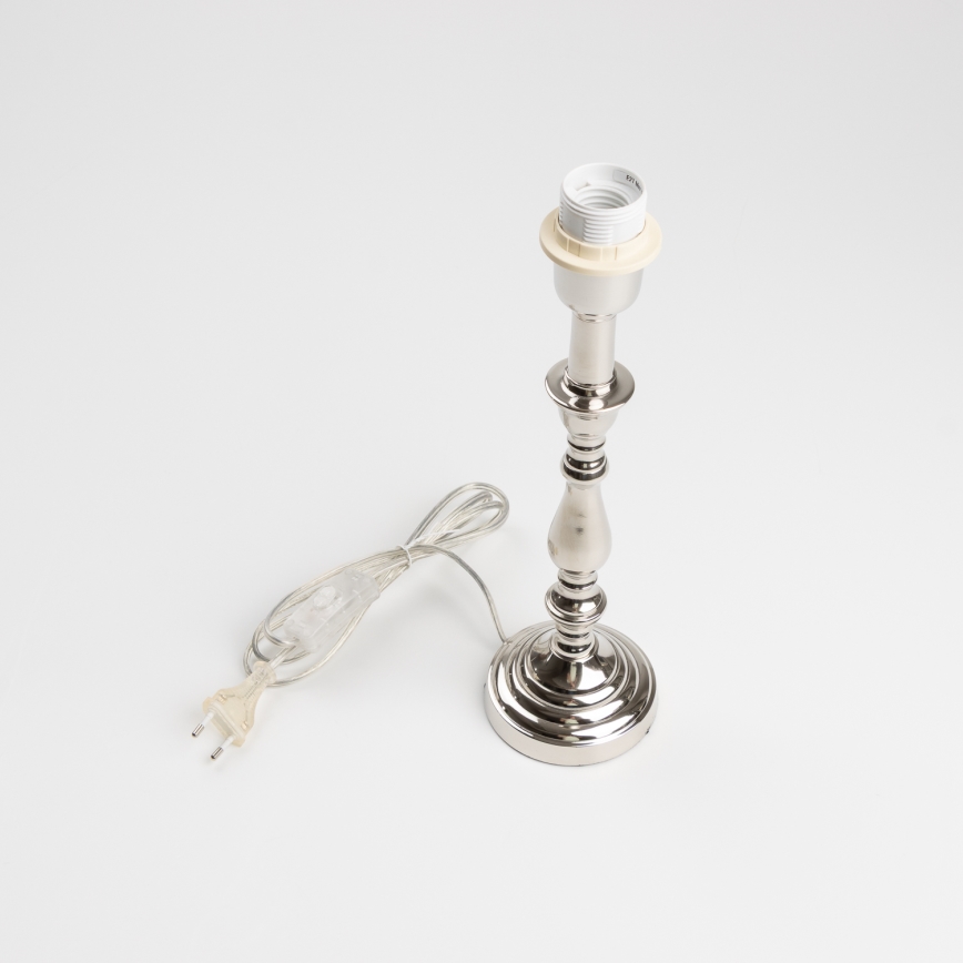 Brilagi - Настолна лампа CERIA 1xE27/60W/230V Ø 30 см лъскав хром/сив