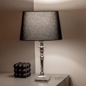 BRILAGI - Настолна лампа CERIA 1xE27/60W/230V Ø 30 см сребриста/черна