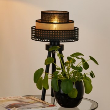 Brilagi - Настолна лампа DAKOTA LUNETA 1xE27/15W/230V черен/бежов