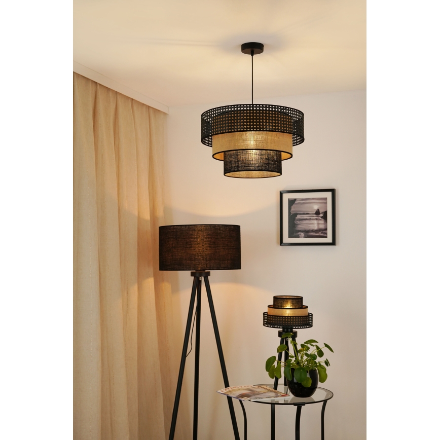 Brilagi - Настолна лампа DAKOTA LUNETA 1xE27/15W/230V черен/бежов