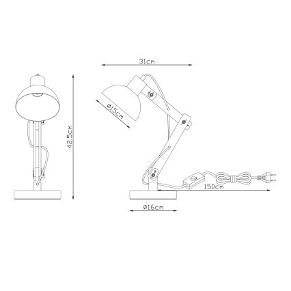 Brilagi - Настолна лампа FOCUS 1xE27/40W/230V черна