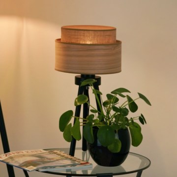 Brilagi - Настолна лампа MONTANA BOHO 1xE27/15W/230V кафяв/черен