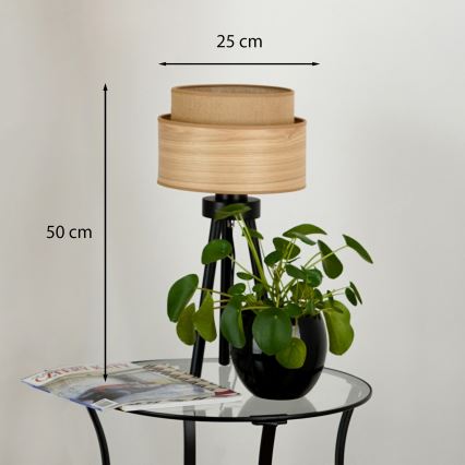 Brilagi - Настолна лампа MONTANA BOHO 1xE27/15W/230V кафяв/черен