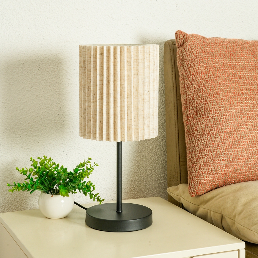 Brilagi - Настолна лампа NORDIC WAVE 1xE27/15W/230V лен/черна