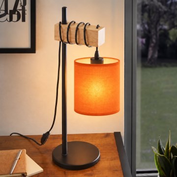 BRILAGI - Настолна лампа NUBILA 1xE27/40W/230V кафява/черна/оранжева