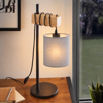 BRILAGI - Настолна лампа NUBILA 1xE27/40W/230V кафява/черна/светлосива