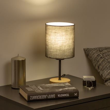 Brilagi - Настолна лампа NUBILA WOOD 1xE27/25W/230V дъб/антрацит