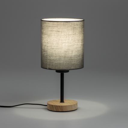 Brilagi - Настолна лампа NUBILA WOOD 1xE27/25W/230V дъб/антрацит