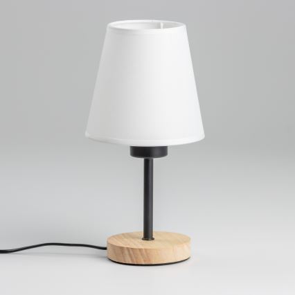 Brilagi - Настолна лампа NUBILA WOOD 1xE27/25W/230V дъб/бял