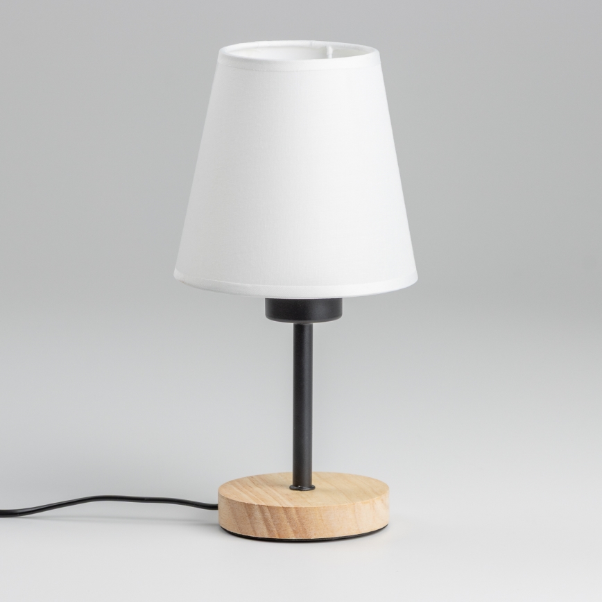 Brilagi - Настолна лампа NUBILA WOOD 1xE27/25W/230V дъб/бял