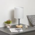 Brilagi - Настолна лампа NUBILA WOOD 1xE27/25W/230V дъб/бял
