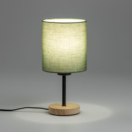 Brilagi - Настолна лампа NUBILA WOOD 1xE27/25W/230V дъб/черен