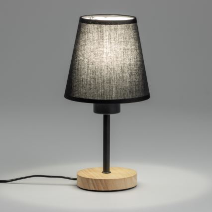 Brilagi - Настолна лампа NUBILA WOOD 1xE27/25W/230V дъб/черен