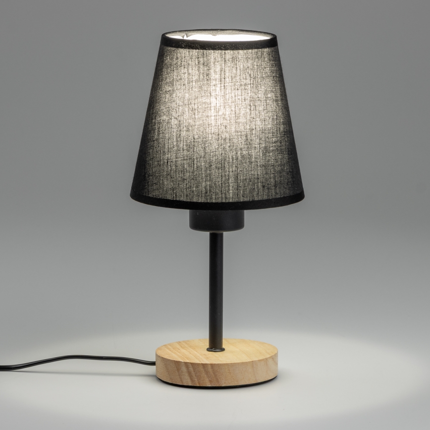 Brilagi - Настолна лампа NUBILA WOOD 1xE27/25W/230V дъб/черен
