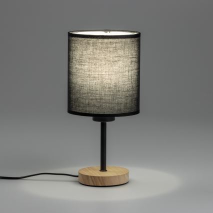 Brilagi - Настолна лампа NUBILA WOOD 1xE27/25W/230V дъб/черен