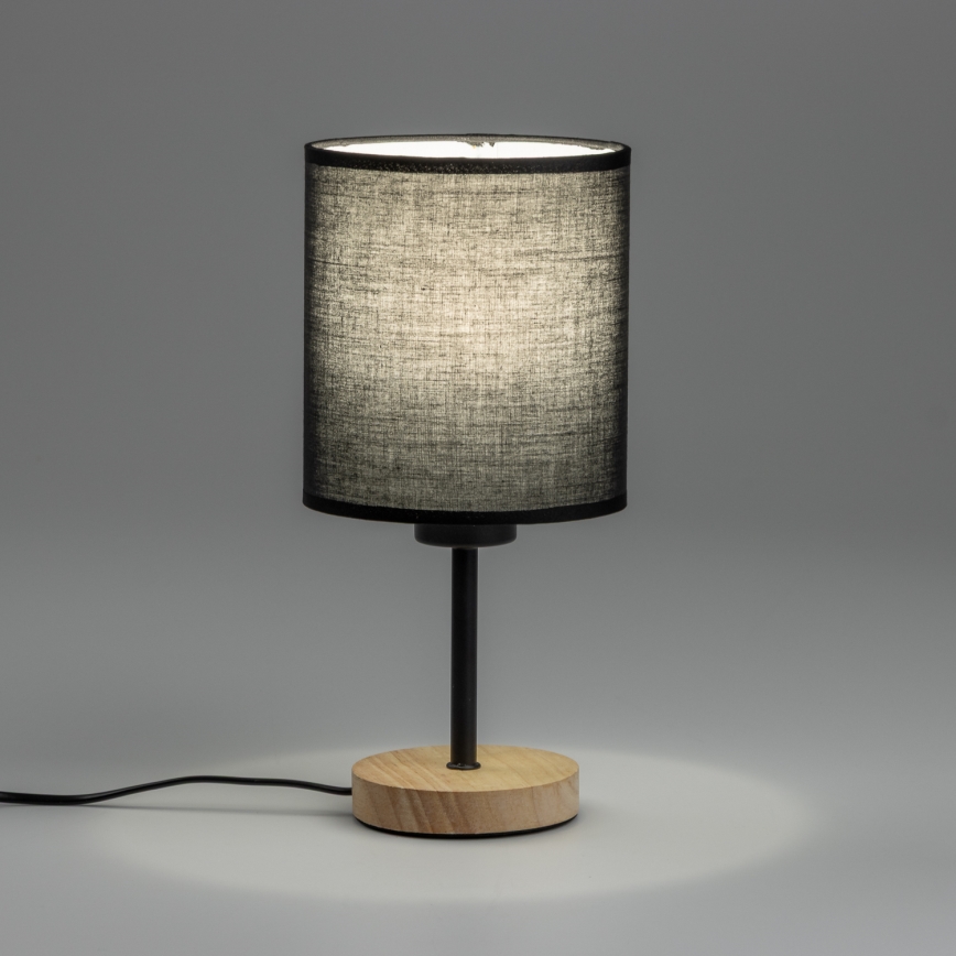 Brilagi - Настолна лампа NUBILA WOOD 1xE27/25W/230V дъб/черен