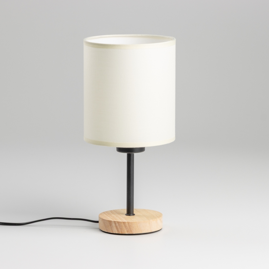 Brilagi - Настолна лампа NUBILA WOOD 1xE27/25W/230V дъб/черен/кремав