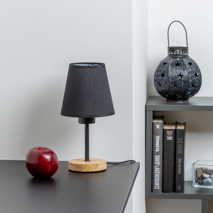 Brilagi - Настолна лампа NUBILA WOOD 1xE27/25W/230V дъб/черен