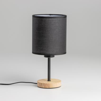 Brilagi - Настолна лампа NUBILA WOOD 1xE27/25W/230V дъб/черен