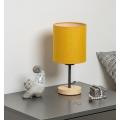 Brilagi - Настолна лампа NUBILA WOOD 1xE27/25W/230V дъб/черна/жълта