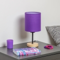 Brilagi - Настолна лампа NUBILA WOOD 1xE27/25W/230V дъб/лилава