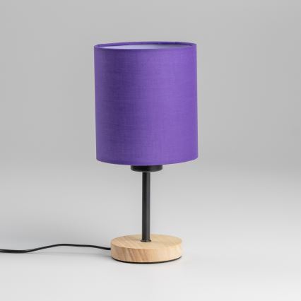 Brilagi - Настолна лампа NUBILA WOOD 1xE27/25W/230V дъб/лилава