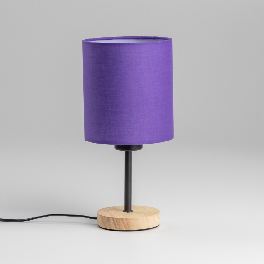 Brilagi - Настолна лампа NUBILA WOOD 1xE27/25W/230V дъб/лилава