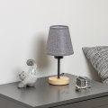 Brilagi - Настолна лампа NUBILA WOOD 1xE27/25W/230V дъб/сив