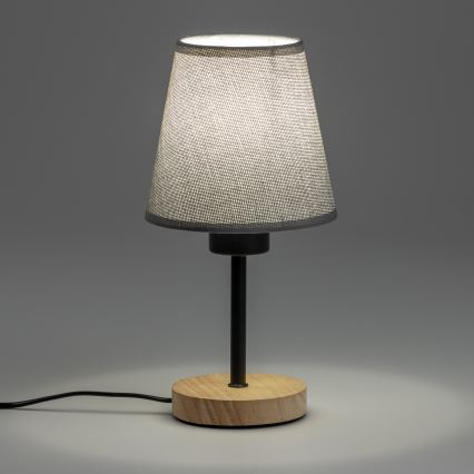 Brilagi - Настолна лампа NUBILA WOOD 1xE27/25W/230V дъб/сив