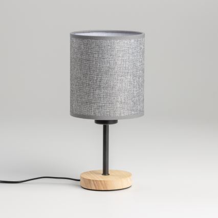 Brilagi - Настолна лампа NUBILA WOOD 1xE27/25W/230V дъб/сив