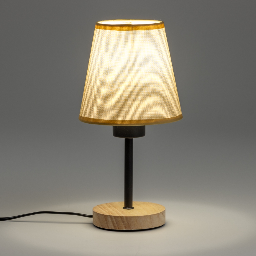 Brilagi - Настолна лампа NUBILA WOOD 1xE27/25W/230V дъб/светлокафяво