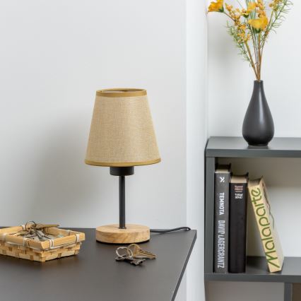 Brilagi - Настолна лампа NUBILA WOOD 1xE27/25W/230V дъб/светлокафяво