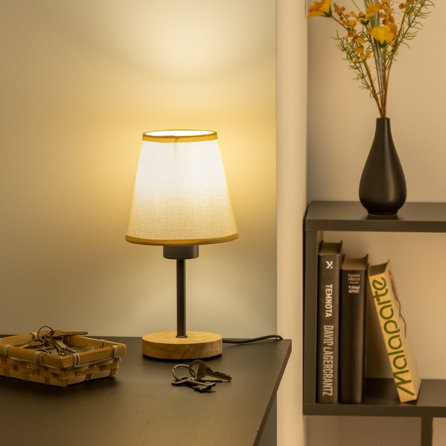 Brilagi - Настолна лампа NUBILA WOOD 1xE27/25W/230V дъб/светлокафяво