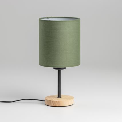 Brilagi - Настолна лампа NUBILA WOOD 1xE27/25W/230V дъб/зелен