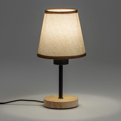 Brilagi - Настолна лампа NUBILA WOOD 1xE27/25W/230V дъб/кафяв