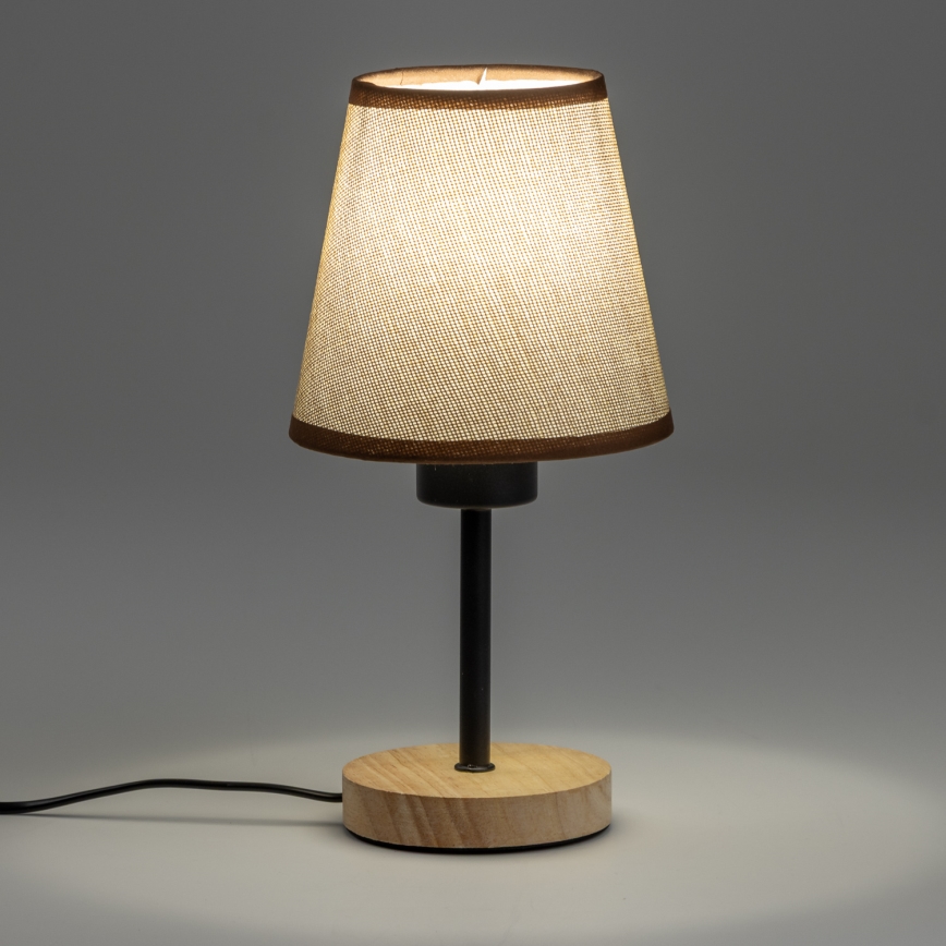 Brilagi - Настолна лампа NUBILA WOOD 1xE27/25W/230V дъб/кафяв