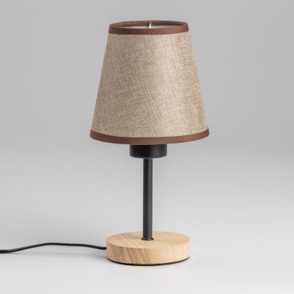 Brilagi - Настолна лампа NUBILA WOOD 1xE27/25W/230V дъб/кафяв