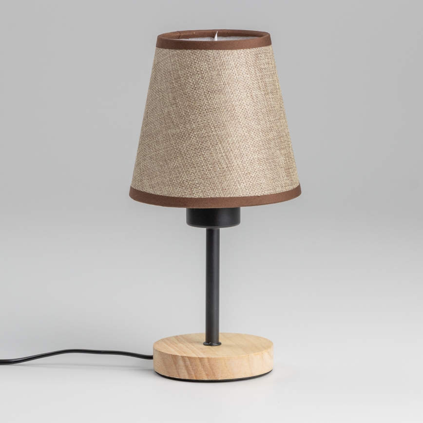 Brilagi - Настолна лампа NUBILA WOOD 1xE27/25W/230V дъб/кафяв