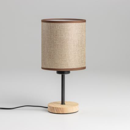 Brilagi - Настолна лампа NUBILA WOOD 1xE27/25W/230V дъб/кафяв