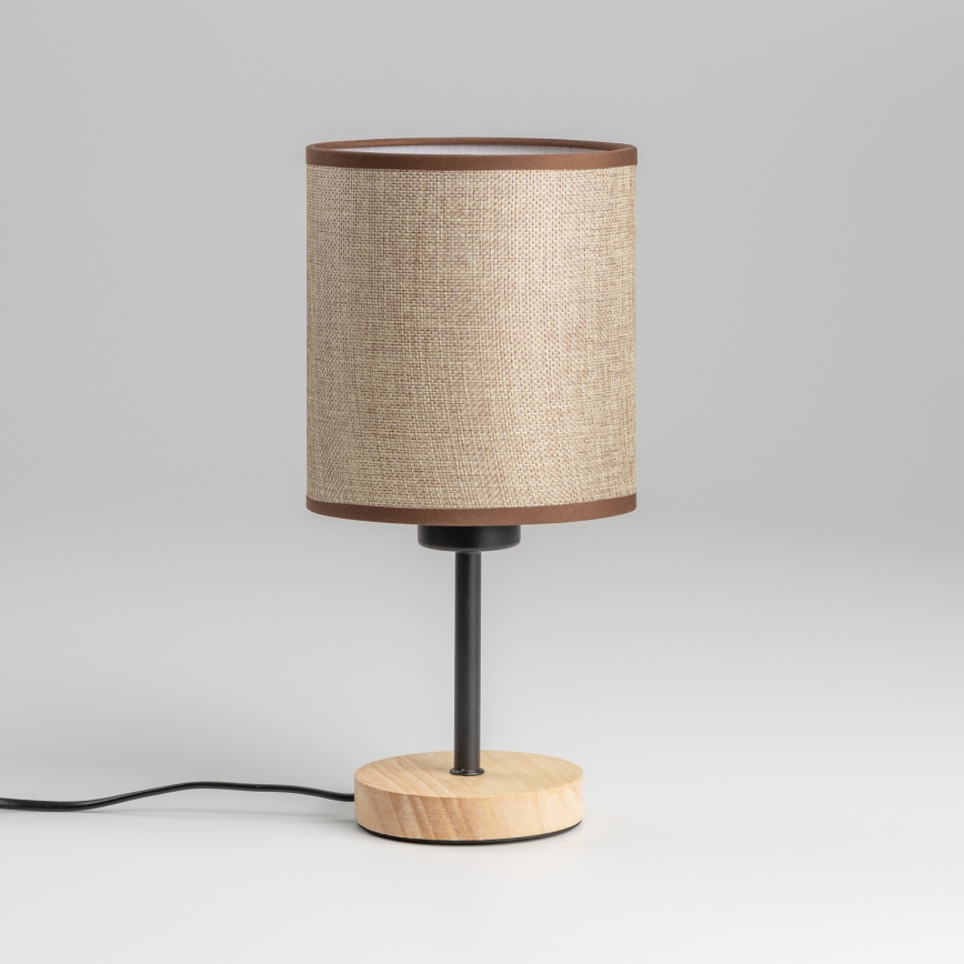 Brilagi - Настолна лампа NUBILA WOOD 1xE27/25W/230V дъб/кафяв