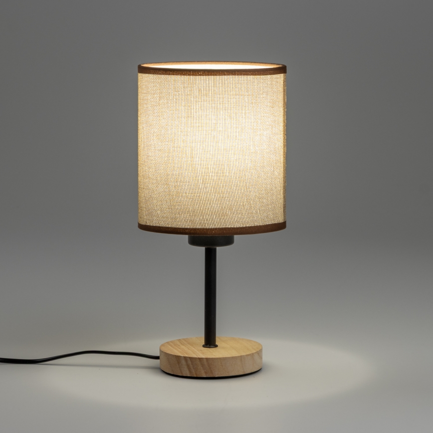 Brilagi - Настолна лампа NUBILA WOOD 1xE27/25W/230V дъб/кафяв
