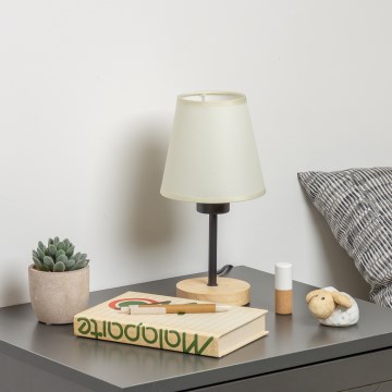 Brilagi - Настолна лампа NUBILA WOOD 1xE27/25W/230V дъб/кремав
