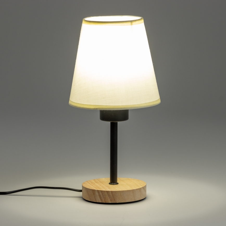 Brilagi - Настолна лампа NUBILA WOOD 1xE27/25W/230V дъб/кремав