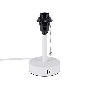 Brilagi - Настолна лампа с USB порт TABLON 1xE27/25W/230V бяла