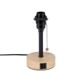 Brilagi - Настолна лампа с USB порт TABLON 1xE27/25W/230V дъб/черен