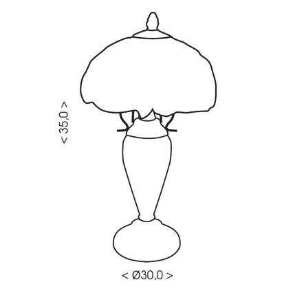 Brilagi - настолна лампа в стил Tiffany MIRABELLA 1xE27/60W/230V + 1xE14/40W