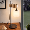 BRILAGI - Настолна лампа WOOD GLASS 1xE27/40W/230V кафява/черна/бяла