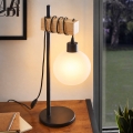 BRILAGI - Настолна лампа WOOD GLASS 1xE27/40W/230V кафява/черна/бяла